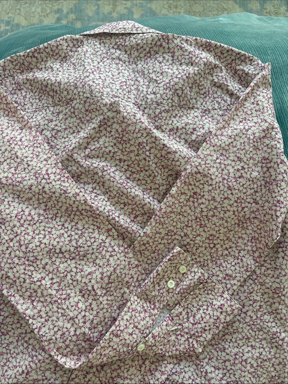J. Crew Liberty Floral Button-Up Shirt in Pink and Cream
